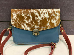 Bolso de cuero para el pelo de mujer a la moda, bolso bandolera con una sola Correa, forro de cuero genuino de nailon, cierre de bloqueo, colorido 'Candy' - Product Image 3