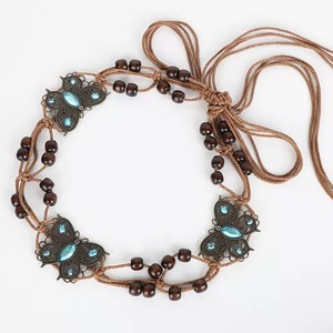 Bohemian Woven <b>Waist</b> <b>Chain</b> Butterfly Beaded Belt Tassel Ethnic Body <b>Chain</b> for Party Dress Decor - Product Image 6