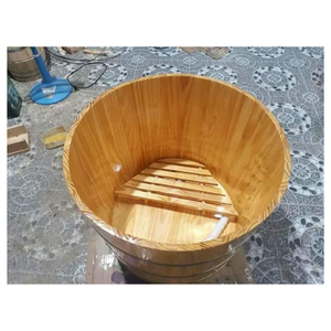[HOT SELLING] | Japanese Style Round Wooden Bathtub Ofuro Wooden Barrel Bathtub For Home Spa Soaking From Blue Lotus Vietnam - Product Image 1