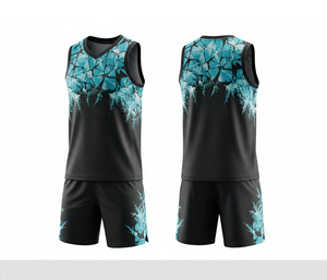 Basketball Team Uniform Full Sublimation Quick Dry Breathable Polyester Jersey And Shorts Team Sportswear For <b>Men</b> Women Youth - Product Image 1