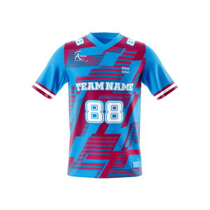 Camiseta de Fútbol Americano Personalizada, 180 GSM, 100% Poliéster, Malla Ligera, Transpirable, Ecológica, Impresión por Serigrafía, Envío Rápido - Product Image 1
