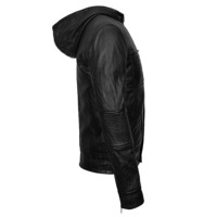 Chaqueta de Cuero 100% Real Personalizada, Chaqueta con Capucha Estilo Ghost Protocol, Inspirada en la Película, Chaqueta de Piel de Cordero Napa Negra, Cierres YKK ODM/OEM
