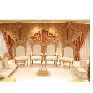 Sillas de mandap de madera con tallado elaborado, sillas Sankheda de madera, juego de sillas de mandap para bodas indias, sillas de mandap de fábrica, sillas de mandap para EE. UU. - Product Image 1