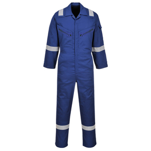 <b>Men's</b> Navy Blue <b>Work</b> Coverall Long Sleeve Reflective Cotton Utility <b>Overalls</b> - Product Image 5