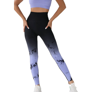 Breathable Seamless <b>Knitted</b> Fitness <b>Leggings</b> for Women High Waist Lightweight Casual in Solid Color - Product Image 1
