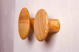 Polished Wooden Round Lightweight Knobs for Home Decoration - Product Image 3