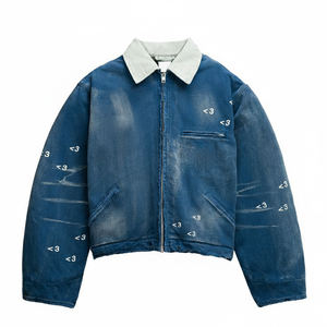 Chaqueta Bomber de Invierno al por Mayor, Estilo Vintage, Lavada, Informal, de Algodón Grueso, de Secado Rápido - Product Image 1