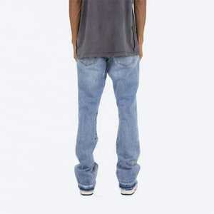Jeans en denim de coton pour homme, bleu foncé, denim brut, marque privée OEM - Product Image 6