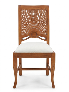 Chaise de salle à manger moderne en bois, chaise de restaurant rembourrée, siège et dossier en tissu pour hôtel, café, salle à manger - Product Image 2