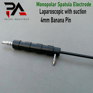 Electrodo de Espátula Monopolar Laparoscópica Reutilizable con Succión, Conector Banana de 4mm, Instrumento Electroquirúrgico - Product Image 3