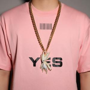 สร้อยคอจี้รูปการ์ตูนเรย์ประดับเพชรซิร์คอนเต็มชิ้น สไตล์ฮิปฮอปสุดฮิต สำหรับผู้หญิงและผู้ชาย - Product Image 4