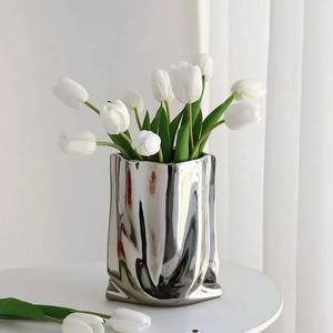 Contemporary Handmade Aluminum Decorative Flower <b>Vase</b> Luxury Metal Home Decor Centerpiece for Living Room Hotel Wedding Display - Product Image 2