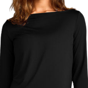 Women Relaxed <b>Slash</b> Neck Long Sleeve <b>Top</b> Casual Loose Fit Comfortable Fashion Shirt Everyday Wear Custom OEM ODM Wholesale - Product Image 3
