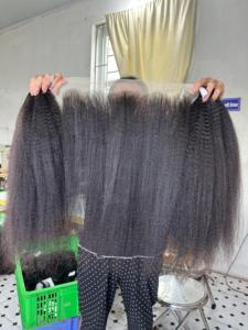 Extensions de cheveux raides crépus vierges à bas prix couleur naturelle mèches de yaki crues non chimiques - Product Image 6