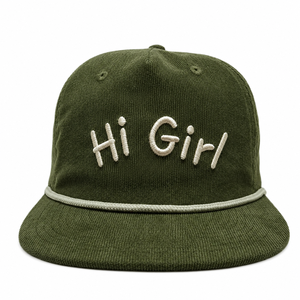 Wholesale Custom 3D Puff Embroidery Logo Olive Green 5 Panel Corduroy Rope Hat <b>Flat</b> Brim Golf Snapback <b>Cap</b> For <b>Men</b> And Women - Product Image 2