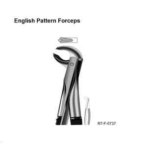 Forceps d'extraction dentaire manuels ergonomiques de classe I RT-F-0735, modèle anglais, en acier inoxydable, certifiés CE, Roboz Tech Pakistan - Product Image 3