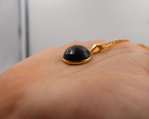 Natural Round Black Tourmaline <b>Necklace</b> Crystal Gemstone Pendant Handmade Healing Jewelry Gift <b>for</b> Women <b>Men</b> - Product Image 2