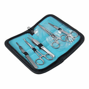 Kit d'entraînement à la suture chirurgicale manuelle de haute qualité, ciseaux et pinces en acier inoxydable, ensemble d'instruments de formation pour interventions chirurgicales mineures Dentavex - Product Image 5