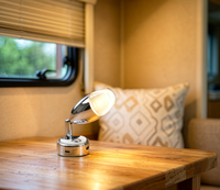 Lampe de lecture LED RV à double port USB Type C 12V 24V, intensité réglable, rotative, lumière intérieure pour bateau, camping-car, fourgonnette