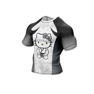 Rashguard OEM ODM Rashguard pour hommes, imprimé par sublimation, en spandex, Rashguard BJJ, Rashguard de gym, Rashguard de surf, Rashguard de plongée, Chemises de compression MMA - Product Image 3