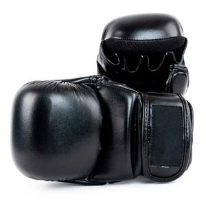 Gants de boxe en cuir pour MMA et sparring, avec logo personnalisé et prix raisonnables, vêtements d'arts martiaux, gants MMA en couleur personnalisée - Product Image 4
