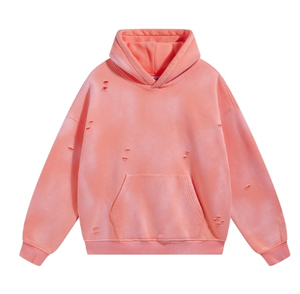 OEM Fashion Design Custom Men's Oversized Pullover Cotton Fleece Hooded Collar Acid Wash Hoodie Long Sleeve Sports <b>Jogger</b> - Product Image 5