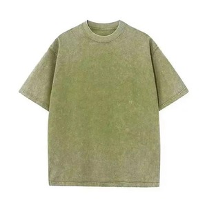 Men's Oversized <b>Tie</b> Dye Cotton T-Shirt Short Sleeve O-Neck Regular Fit Solid Color Casual Jersey <b>Knit</b> Shirt - Product Image 4