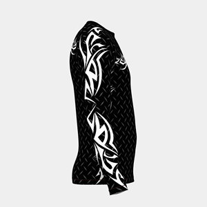 Maillot de bain à manches longues avec logo personnalisé sur le devant |   Vêtements de sport respirants et écologiques en polyester/spandex, service OEM, séchage rapide - Product Image 4