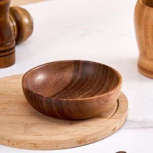 Plat de service classique en bois naturel fait main, décoratif pour fruits, salades et collations, vaisselle artisanale en bois, décoration d'intérieur, fête - Product Image 5