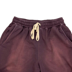 Shorts de sport décontractés pour hommes en molleton de coton doux, taille élastique avec cordon de serrage, coupe ample, pour fitness et course à pied, taille et logo personnalisables - Product Image 6