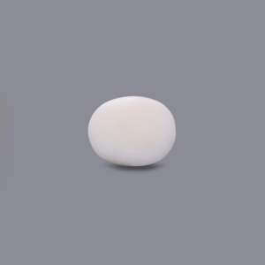 Natural White Coral Oval Cabochon Loose Gemstone 8 Carat Certified Wholesale - Product Image 2