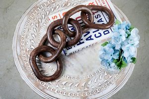 Decoración de cadena de madera para el hogar, nudo de madera hecho a mano para mesa de centro, sala de estar, estilo rústico - Product Image 4