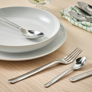 Ensemble de couverts en acier inoxydable de qualité supérieure au design moderne, fourchette, cuillère et couteau, finition plaquée, pour la maison, l'hôtel, le restaurant, la restauration - Product Image 3