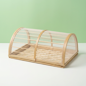 Cubierta de Alimentos de Bambú Ecológica a Precio de Fábrica, Malla Natural Tejida a Mano, Protector de Cocina a Prueba de Polvo e Insectos - Product Image 1