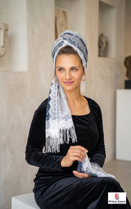 Pañuelo Cuadrado de Seda Estampado Personalizado de Lujo con Borlas, Tela Ligera, Pañuelo de Moda para Mujer, Suministro de Fabricante OEM - Product Image 4