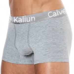 Pantalones cortos de boxeo de algodón gris de alta calidad para hombre, ropa interior BD hecha con logotipo personalizado para adultos - Product Image 4