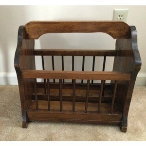 <b>Rustic</b> Farmhouse Wooden Magazine Rack - Reclaimed Wood Wholesale - Product Image 4