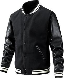 Blouson Bomber Léger à Manches Longues pour Homme OEMODM, Style Universitaire Baseball, Manteau d'Hiver en Duvet avec Logo Frontal - Product Image 1