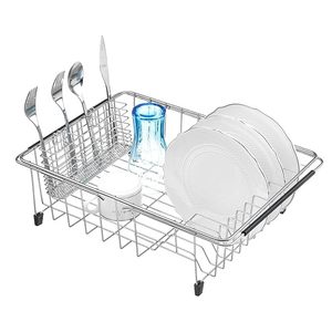 Panier organisateur de couverts en acier inoxydable, support à ustensiles, étagère de rangement pour comptoir de cuisine pour cuillères, fourchettes, couteaux et outils de cuisine - Product Image 4