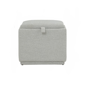 Pouf de rangement carré haut de gamme avec espace de rangement dissimulé et repose-pieds pour la maison, l'appartement et le salon - Product Image 2