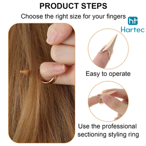 Gold Silver Black Stainless Steel <b>Hair</b> Parting Ring Set Assorted Finish Salon <b>Styling</b> Accessories Wholesale <b>Product</b> <b>Hair</b> Tools - Product Image 5