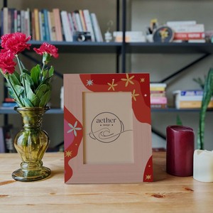 Aether Wooden Photo <b>Frame</b> Rectangular Vertical Tabletop Digital Printing Full Color Creative Design - Product Image 4