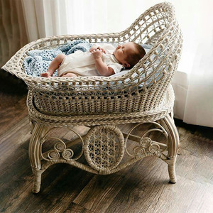 Adorables Cunas de Ratán para Bebés, Se Acepta OEM, Cuna Hecha a Mano con Colchón Suave, Muebles para Guardería de Fábrica Vietnamita - Product Image 2