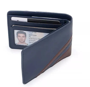 Portefeuille en cuir véritable pour homme, porte-billets fin, pince à billets, organisateur d'argent, vente en gros, qualité supérieure, portefeuilles personnalisables pour homme - Product Image 3