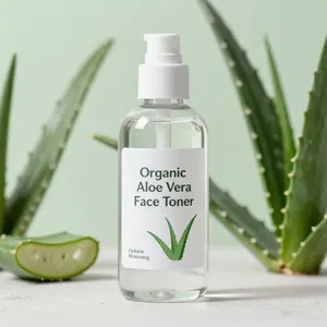 Tónico Facial de Aloe Vera Orgánico Vegano ODM/OBM Desarrollado y Formulado en Corea, Hidratante en Gel con Cápsulas de Algas Marinas - Product Image 1