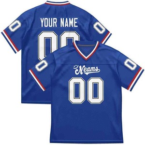 Neams Custom Football Jersey Crop Tops Streetwear Trendy Football Shirt s V-Neck Short Sleeve Moisture Wicking Mesh Polyester - Product Image 3