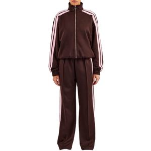 Conjunto Deportivo de Dos Piezas con Cierre de Cremallera y Estampado de Chocolate Rosa a Precio de Fábrica para Mujer, Sudadera con Capucha y Pantalones Deportivos para Gimnasio, Entrenamiento y Ropa Urbana - Product Image 1