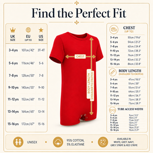 ชุดบอดี้สูทผ้าฝ้ายสีแดง |   เสื้อผ้าเด็กพิเศษสำหรับผู้ที่มีความบกพร่องทางประสาทสัมผัส เสื้อกั๊กแขนสั้นแบบปรับได้ ยืดหยุ่น นุ่มสบาย กระชับพอดีตัว - Product Image 4