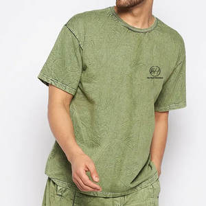 ออกแบบโลโก้ของคุณเองบนเสื้อยืดผู้ชายแบบย้อมสีเอซิด ผ้าฝ้าย 100% ทรงหลวม สวมใส่สบาย ดีไซน์ล่าสุด เสื้อยืดย้อมสีเอซิดสำหรับผู้ชาย - Product Image 2