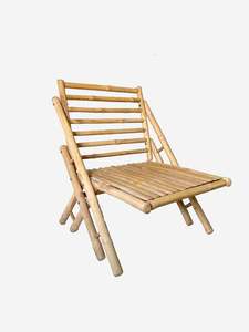 Wholesale Bamboo Folding Garden Chair Outdoor Patio Dining Chair Durable Foldable Natural Furniture OEM ODM Made in Vietnam - Product Image 4